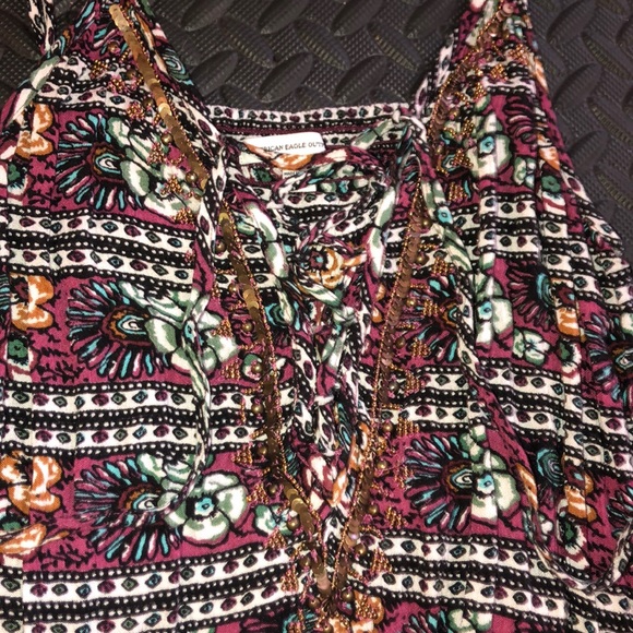 Medium, patterned American Eagle romper - Picture 3 of 3